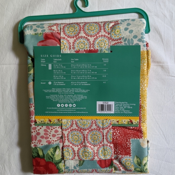 Pioneer Woman Fabric Round Patchwork Tablecloth - Picture 4 of 6